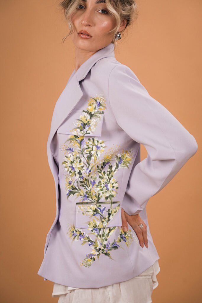 Hand-Painted Floral Jacket