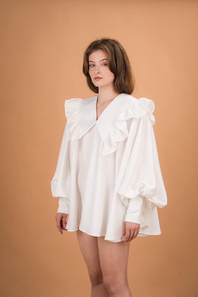Ruffle White Dress